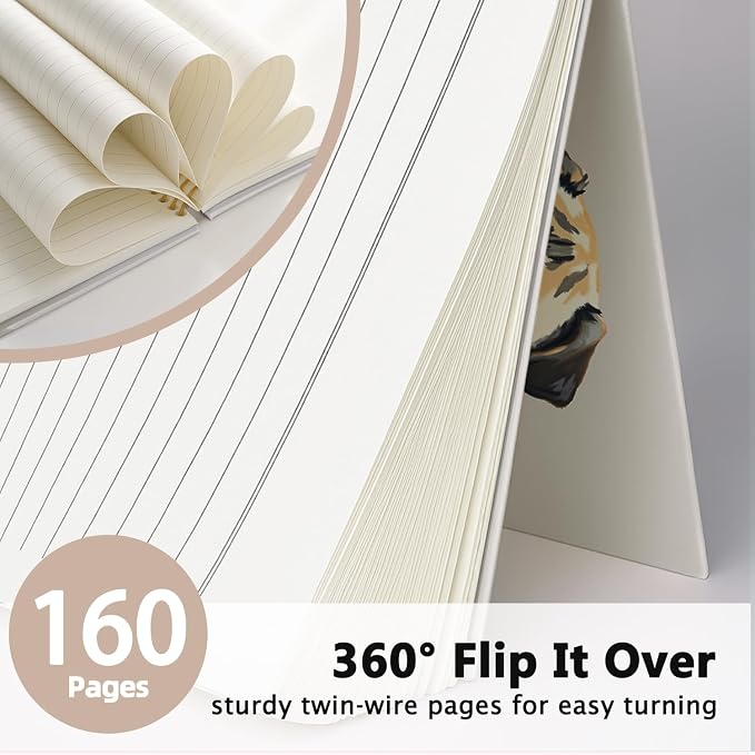 LIANGW Funny Pug Notebook Journal Gifts for Women & Men | Gifts for Pug Lovers Notebooks for Women, Funny Human Resources Gifts Journal for Coworkers, Spiral Notebook 5.5x8.3 Inch