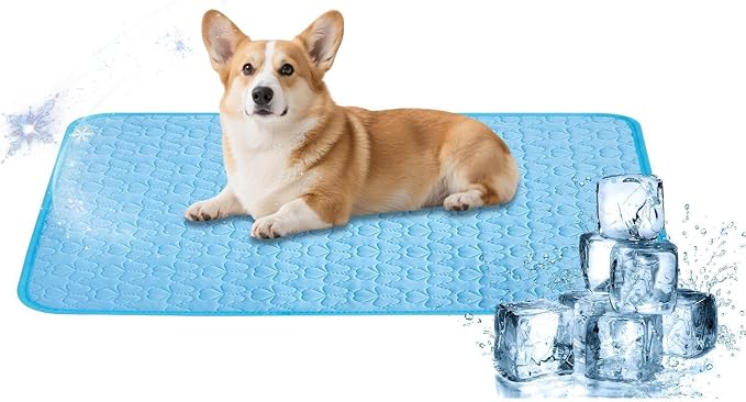Cooling Mat Summer Washable Cat Cooling Mat for Pet Anti-Slip Sleeping Rug | Summer Breathable Washable Mat Cushion For Puppy Kennel Carrier Indoor Outdoor Sleeping And Travel Washable Cat Cooling Mat