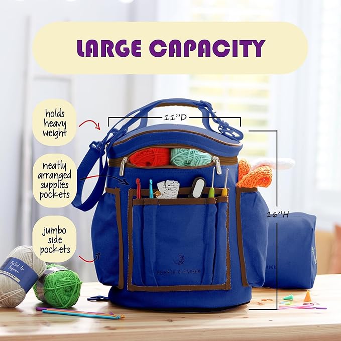 Crochet Kit for Beginners Adults and Kids - Beginner Crochet Kit for Adults with Step-by-Step Video Tutorials, Amigurumi and Crocheting Kit, Crochet Starter Kit with Soft Crochet Yarn and Crochet Bag