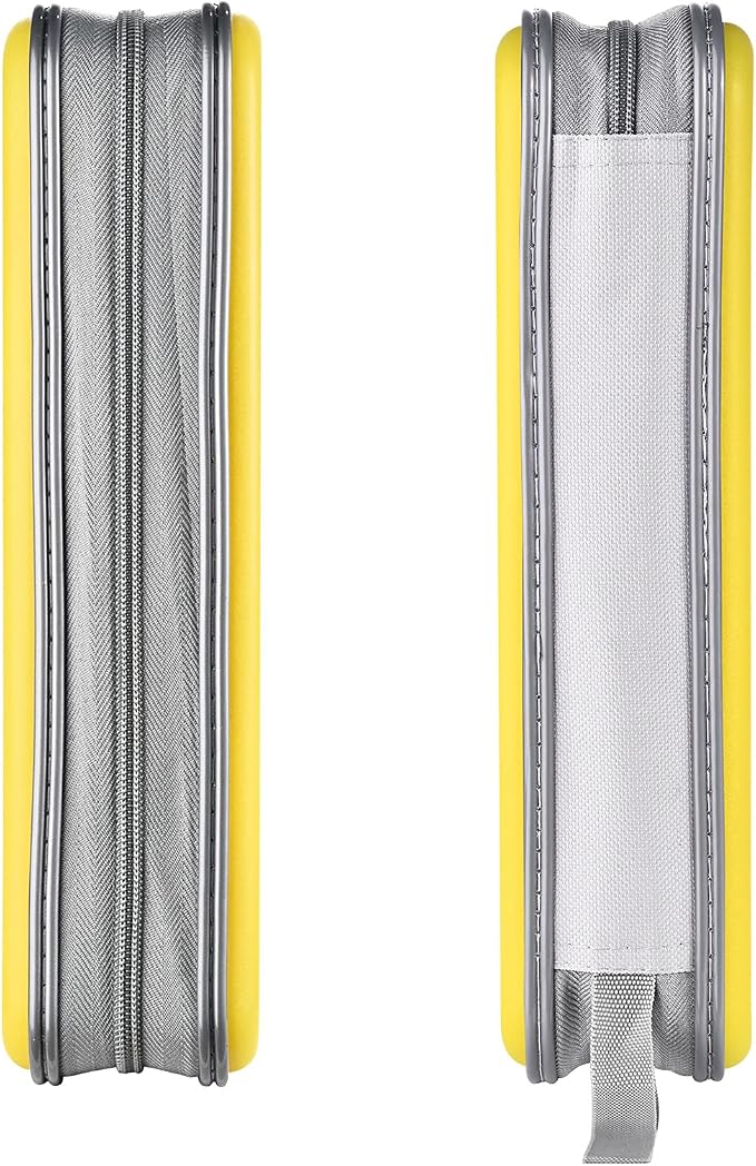 UENTIP 96 Capacity CD Case,Portable DVD Hard Plastic Case Holder CD Organizer Wallet Protective DVD Storage (96, Yellow) | CD DVD Storage,Zipper Closure,Scratch-Resistant Sleeves,Stay Away Dust and Damp,Storage Music Video Gaming Discs Blu-ray