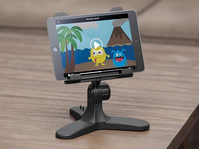 WeatherTech TabletHolder - Tablet Holder for Desktop, Tabletop or Kitchen Counter Top Non Slip Multi Surface Holder