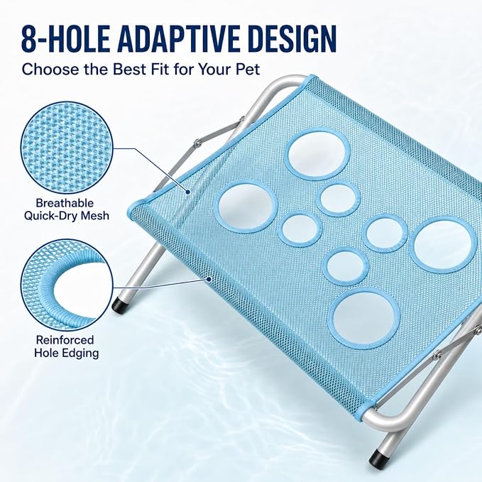 Foldable Pet Bathing Stand, Pet Grooming Mesh Bath Stand，Grey | Portable Dog Shower Grooming Rack, 44 LBS Weight Capacity for pet Washing Maintenance Travel Grooming