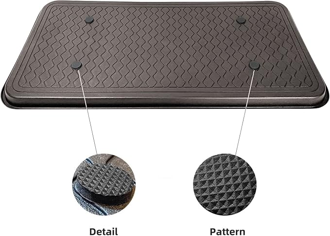 Finorder Boot & Shoe Trays, 2 Pack, 30" x 15" x 1.2", Gray | Multi-Purpose Duty Shoe Mat for Indoor and Outdoor, Plastic Pet Feeding Mat, Plastic Boot Tray for All Weather