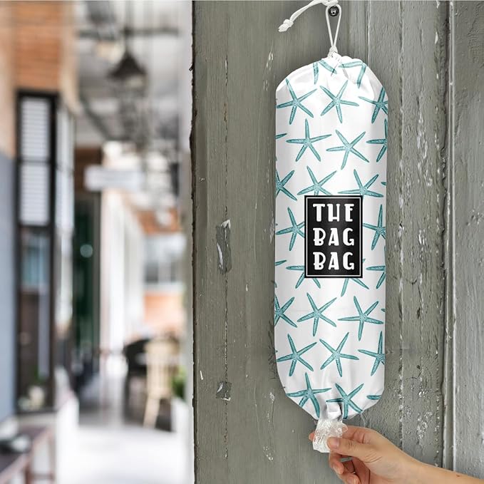 Ocean Themed Gifts Plastic Bag Organizer, Grocery Bag Holders, Beach Home Laundry Room Kitchen Decor, Gifts for Women