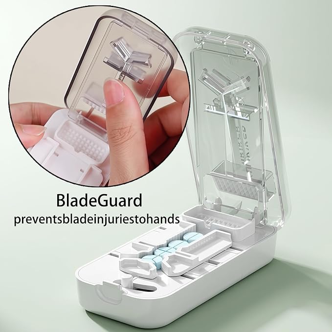 Pill Cutter, Pill Splitter for Small Pills, Cuts 1/2, 1/3, 1/4 Pills