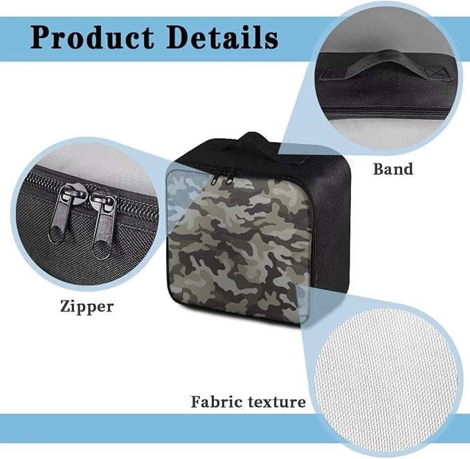 Rnyleeg Green Camo First Aid Bag Home Portable First Aid Kit Organizer for Travel Lightweight Emergency Medical Kit with Handle (Bag Only)