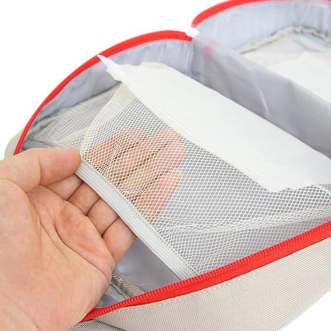 First Aid Bag Empty First Aid Kit Bag Travel Medical Pouch Camping Medicine Emergency Trauma Organizer Bags Portable for Outdoor Riding Working Car Nurse Pet Dog Cat Horse (Red)