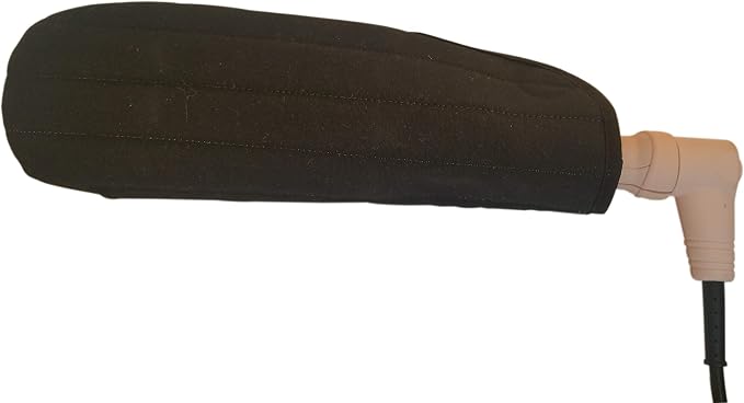 Case/Cover [Heat Resistant] for Curling Irons, Flat Irons or Straighteners, and Styling Irons, Silicone Coated Lining and Quilted Cotton Pouch for Travel, Gym, or Home [Black]
