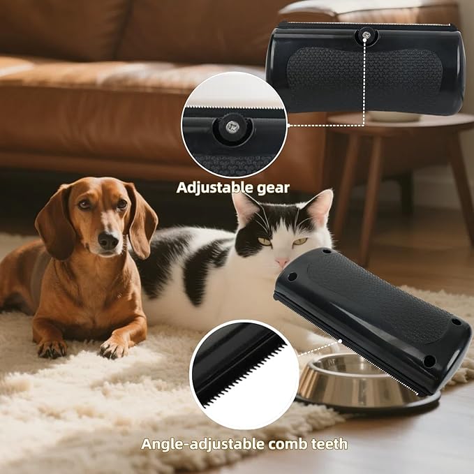 Deshedding Brush for Dogs, Cats, Horses - Removes Loose Hair, Dog Brush for Shedding, Pet Hair Removal Tool with Easy-Hold Handle, 1PCS