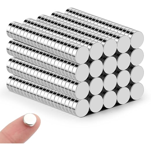 DIYMAG 500Pcs Small Refrigerator Magnets, 8x3mm Round Rare Earth Magnet | Mini Tiny Neodymium Strong Magnets for Crafts, DIY, Fridge, Miniatures, Whiteboard, Office, Kitchen, Dry Erase Board