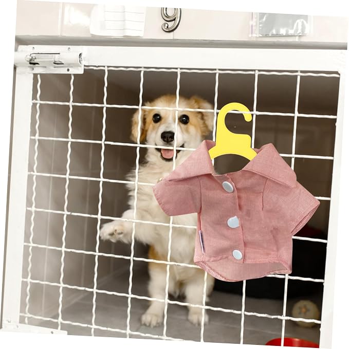 Toyvian 10pcs Dog and Cat Clothing Hangers Plastic Pet Apparel Racks for Organizing and Hanging Pet Clothes Small Yellow for Neat and Tidy