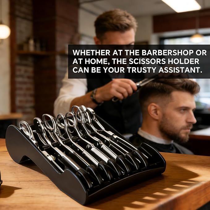 Salon Scissors Holder Rack,Salon Scissors Holder Racks Barber,Shears Stand Organizer Storage Tray,Hair Salon Shear Holder Scissors Storage Tray Available, for Scissors (8 x 5.1 x 2.2)