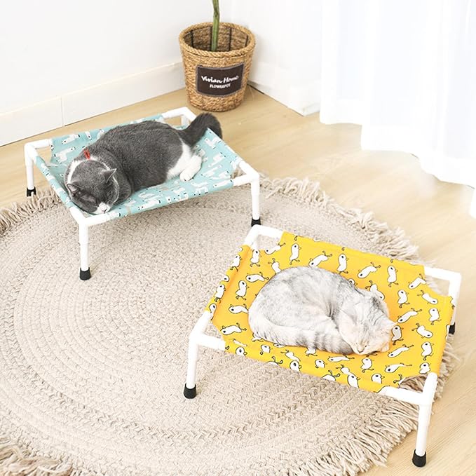 Pet Camp Bed Sheet Replacement Swing Bed, Blue Head, E | Pet Swing Bed Sheet Nylon Sheet for Indoor Sleeping, Small / Middle Size Relaxing, Cartoon Pattern
