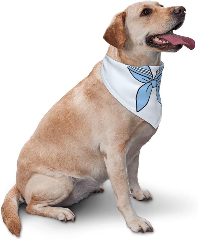 Teacher's Pet Dog Bandana,Funny Bandana Gift,Photo Prop Accessories for Dog Lovers Owner Gift,Triangle Reversible Fall Scarf, Adjustable (Naval Territory)