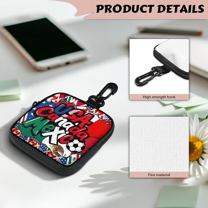 Dog Treat Pouch Lightweight Small Dog Treat Bags Training Pouch Pet Food Bags for Puppy Cat Rabbit Snack Dispenser for Training Outdoor Use America Canada Mexico Soccer Flags