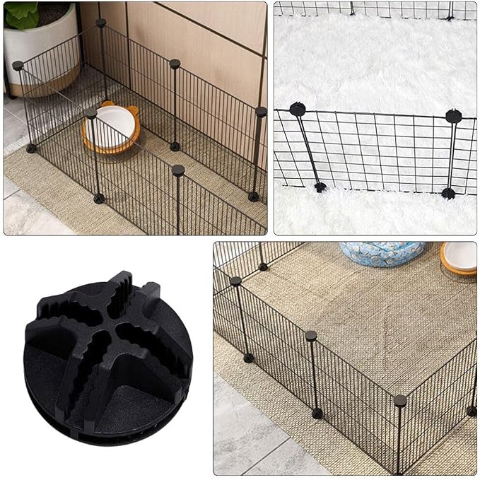POPETPOP 30pcs Plastic Connectors for Pet Cage Assembly Plastic Closet Connectors for Wardrobe and Shelving Easy to Install for Pet Crates and Playpens
