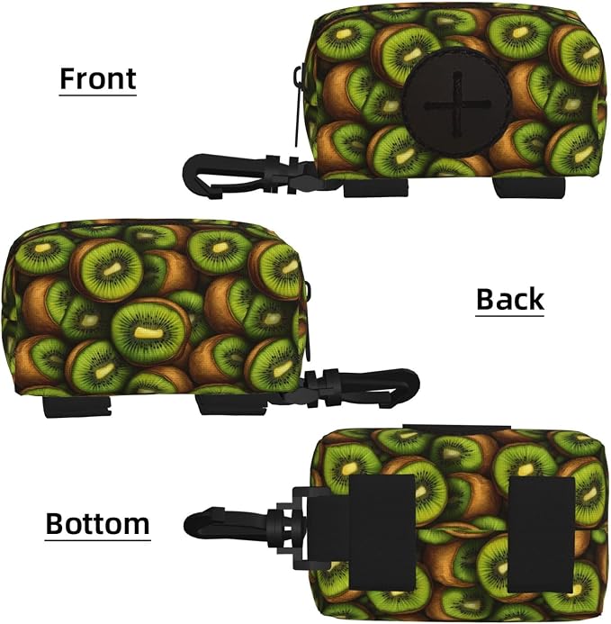 Kiwi Pet Waste Bag Dispenser 0.2L | Portable Dog Poop Holder Waste Bag With Zipper Park Doggy Walking Accessory