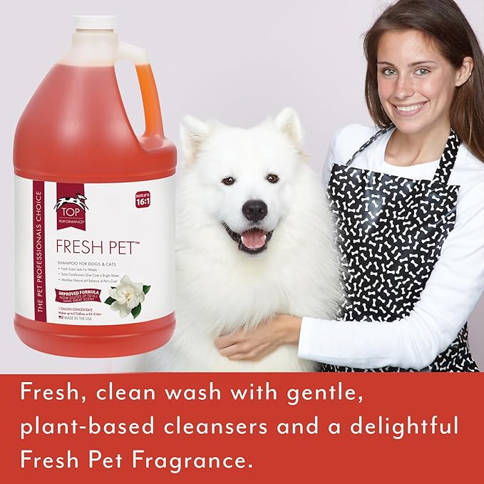 Top Performance Fresh Pet Shampoo, 1-Gallon,Black