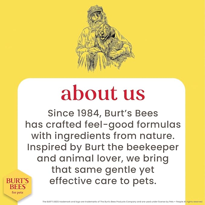 Burt's Bees for Pets Deodorizing Dog Shampoo with Apple and Rosemary, 95% Natural Origin, pH Balanced, Free of Sulfates, for Smelly Dogs, Gentle Dog Shampoo, 16 Fl Oz