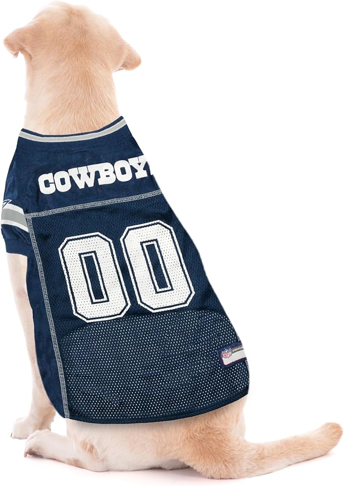 Pets First NFL Dallas Cowboys Dog Jersey, Size X-Small, Football Shirt Costume for Pet, Dog Sports T-Shirt, NFL Team Clothing for Cats, Licensed Pet Apparel Available in 7 Sizes and 32 Teams