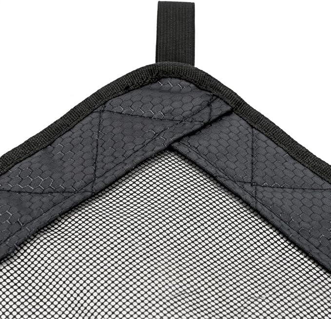 Dog Pet Net Barrier for Dodge Charger SRT Hellcat Scat Pack 2015-2023, Pet Safety Net with Storage Pockets, Prevents Dogs from Jumping to Front Seat, Easy Install