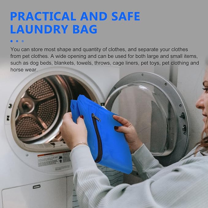 Ciieeo Pet Laundry Bag for Dog Clothes, Blue Mesh Washing Bag S Size, Anti-tangle and Deformation Resistant, Machine Washable Storage Organizer for Pet Apparel and Travel