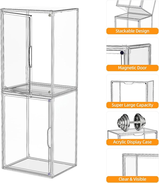 Boot Storage Organizer Tall Boots Boxes 3 Pack Clear Plastic Stackable Boot Organizers and Storage, Shoe Organizer Box, Shoe Bin Container, Acrylic Display Case for Entryway, Closet