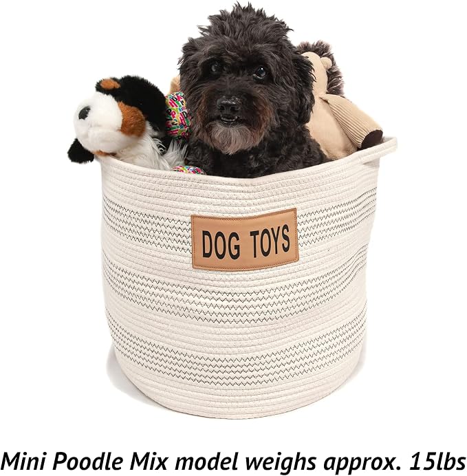 Midlee Dog Toy Rope Cotton Basket (X-Large)