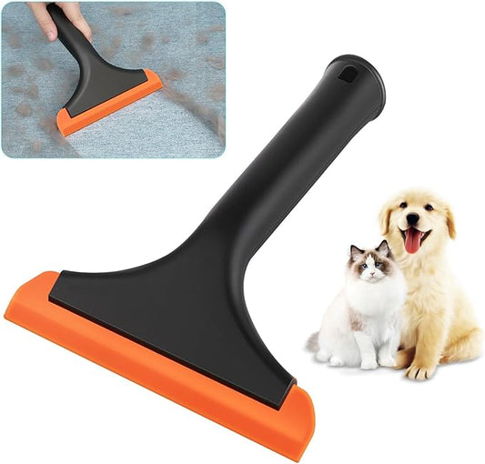 Silicone Pet Hair Removal,Pet Hair rubber Carpet Rake Cat Dog Hair Remover with 8in Long Handle Pet Hair Remover for Furniture Couch Carpet