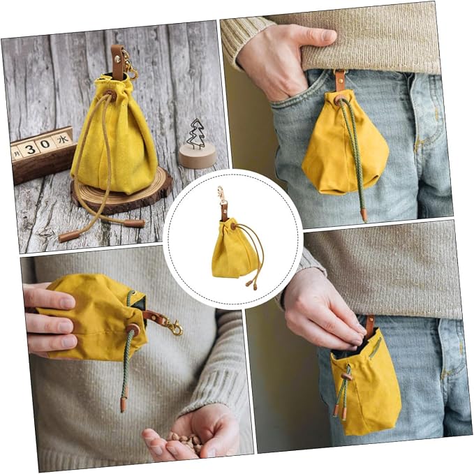 Dog Treat Training Bag Pouch Pet Dog Training Pouch with Drawstring and Buckle Hands-Free Walking for Treats Waist Bag for .33 X 2.75 X 2.75 in