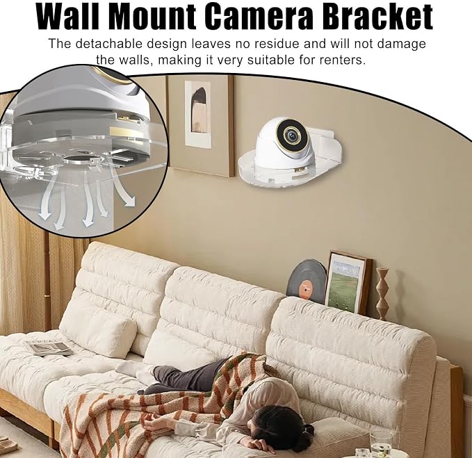BIROS Camera Shelf, Monitor Wall Mount Wall-Mounted Security Bracket | 2X Monitor Bracket for Nursery Room Bedroom Bathroom Home Apartments Retail Indoor Outdoor