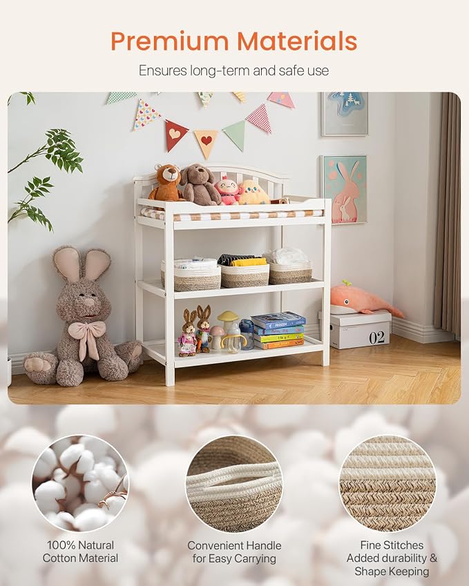KALLAX Small Woven Storage Basket for Organizing, 12 x 8 x 4.5 inch, 3 Pack | Shelf baskets for closet organization, toy storage and home decor, Perfect as empty gift baskets for holidays, Gradient Brown