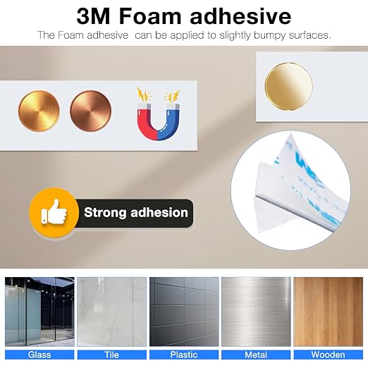 Bendable Adhesive Metal Strip for Magnets, (1.4 inch Wide X 30 ft Long) Flexible White Metal Tape Roll, White Ferrous Tape Stick on Wall to Hold Magnetic Products