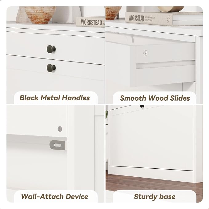 FTZxHKLX Shoe Cabinet, Hidden Shoe Storage Cabinet with 2 Flip Drawers | Wooden Shoe Rack with Adjustable Shelf, Modern Freestanding Shoe Rack Organizer for Entryway, Hallway, Living Room, White
