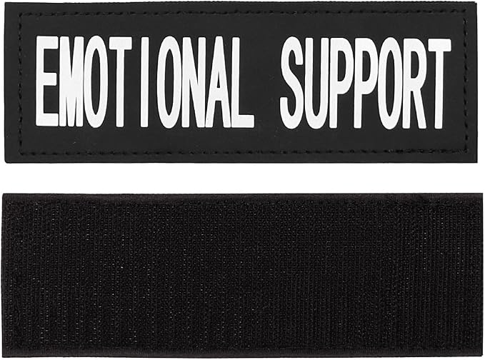 Fairwin Emotional Support Dog Patches, Reflective Removable Dog Tags for Service Vest Dog Harness