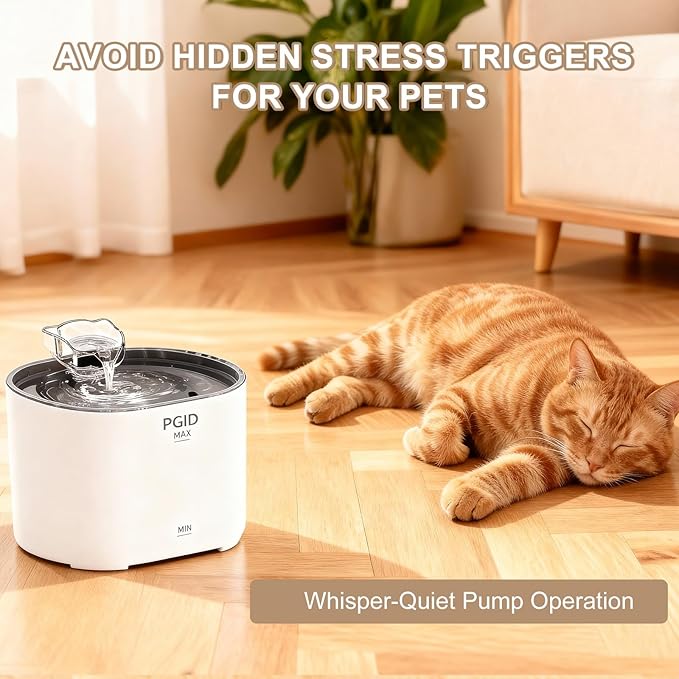 Cat Fountains for Drinking,74Oz/2.2L Pet Cat Water Fountain, Corded Automatic Water Dispenser for Cats Dog,Pet Dog Water Bowl Dispenser with Quiet Pump for Indoor