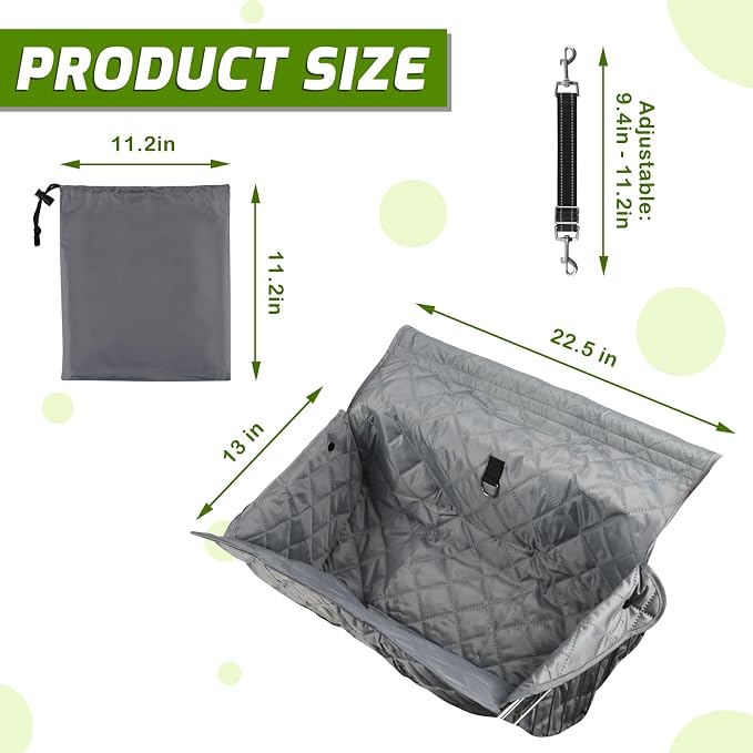 Pet Shopping Cart Cover for Dogs with Safety Strap and Carry Bag | Portable Dog Grocery Cart Seat Cover, Waterproof Easy to Clean and Comfortable for Daily Use