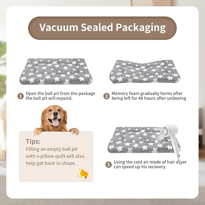 Dog Crate Mats Bed for Medium Dogs, 36x24 Inch Short Plush Pet Mat, 1.6-inch Thick Thin Kennel Pad, Machine Washable Ideal for 36-Inch Dog Crates