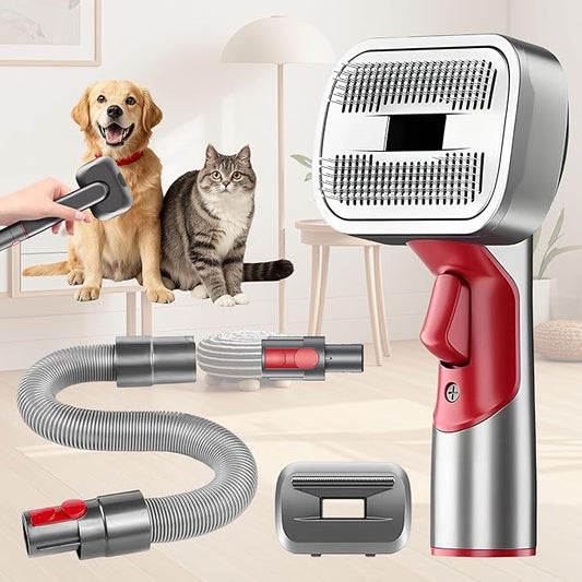 Pet Grooming Kit Dog Hair Vacuum Attachment Fits Dyson V7 V8 V10 V11 V15， Pet Hairs Parts Head Replacement，Effective Grooming & Cleaning， Hair Grooming Tools for Dog and Cat， 5 Pack