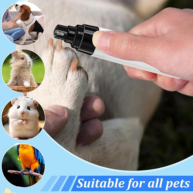 Silent Groom Pro Nail Grinder,2025 Upgraded Dog Nail Trimmer,Rechargeable USB Charging Pet Nail Grinder for Dog Nail Grinders,Pet Paws Grooming Smoothing Tool