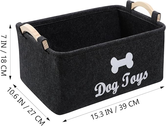 TEHAUX Puppy Supplies Pet Dog Storage Basket, Pet Organizing Blankets Leashes and Food for Holding Dog, Food, Clothes, Easy and Convenient to Carry Supplies Containers