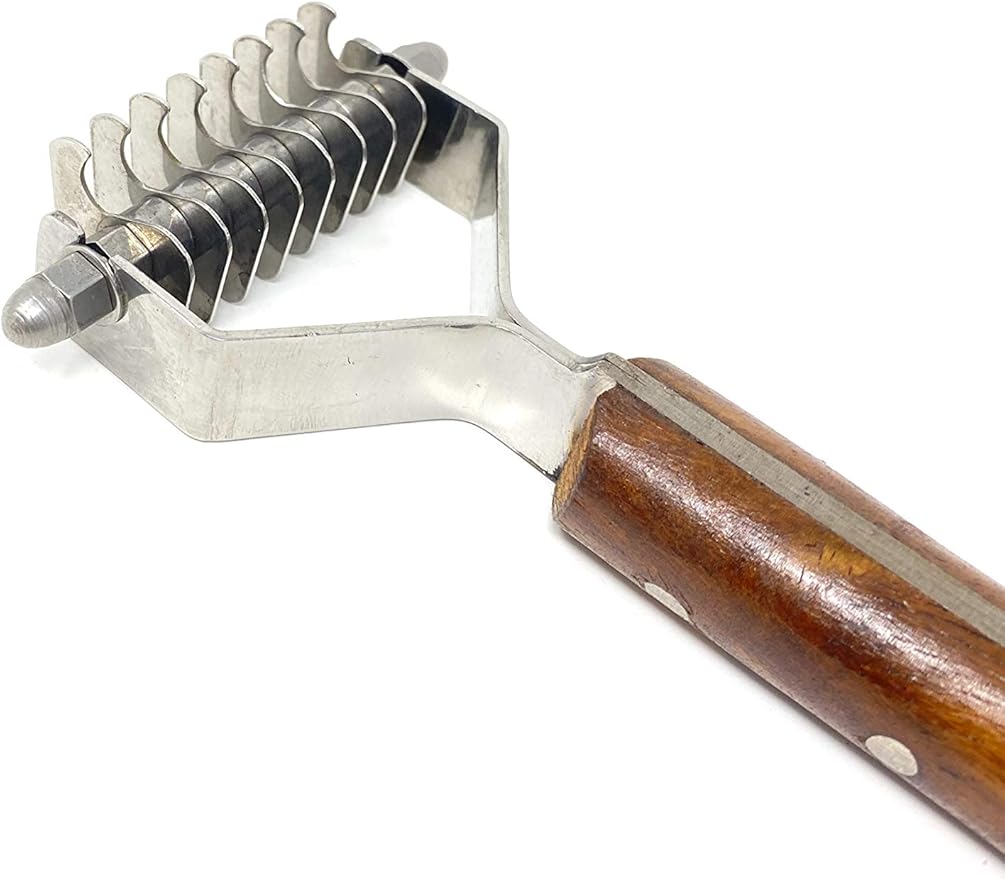 Pet Grooming Tool - Undercoat Rake for Cats & Dogs - Premium Trimmer Coat King Blade - Safe Dematting Comb for Easy Mats & Tangles Removing - No More Nasty Shedding and Flying Hair (8 Blade)
