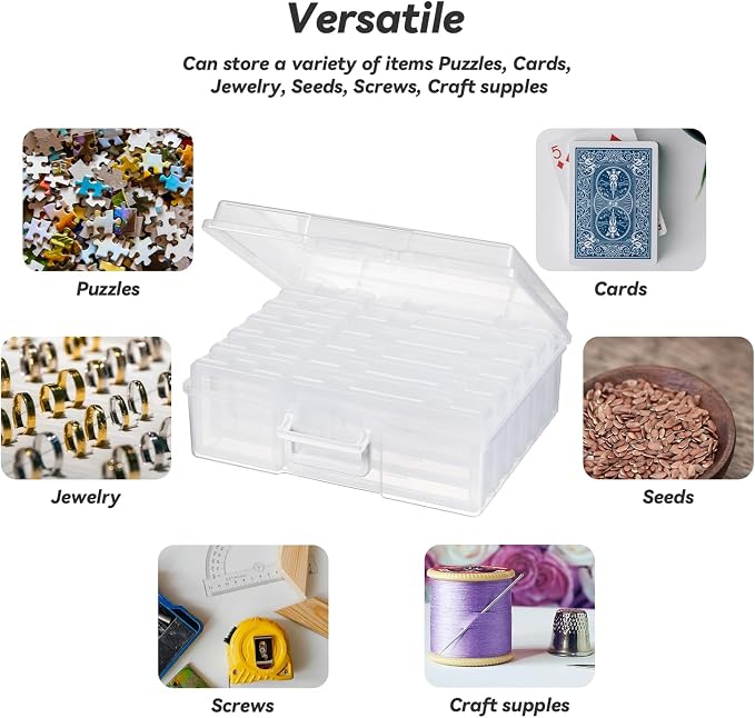 Plastic Storage Box Storage Boxes & Organizers (6 Medium+ 6 Small-Clear) | Multifunctional Design,Stackable,See Through,Versatile Organization,Space-Saving,Durable,Dust Protection,Clear