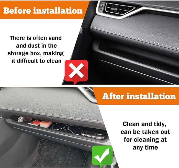 Glove Box Dividers for Toyota RAV4 2025-2019 | Interior Insert Organizer , PET Divider, Storage Space Accessories