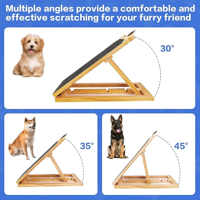 Dog Scratch Board for Nails, Adjustable Nail Filing Board with Mini Handheld Scratch Pad, Dog Nail File Alternative to Clippers and Grinders, Stress-Free At-Home Nail Care