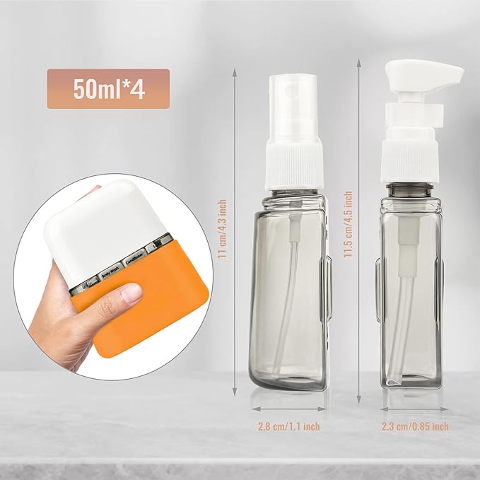 Bpluma Travel Bottles, Leak Proof Containers For Toiletries TSA Approved Airplane Accessories Kits For Liquid With Labels | For Toiletries TSA Approved Airplane Accessories Kits For Liquid With Labels