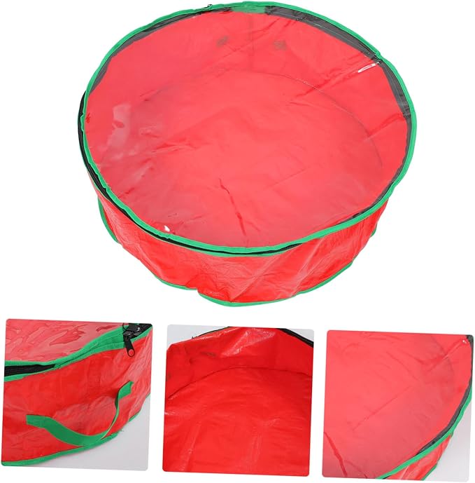 1pc Christmas Wreath Storage Bag Window Holder for Easy Holiday Decoration Storage