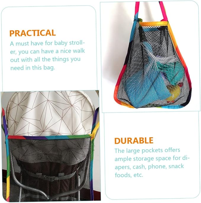LIOOBO 6pcs Universal Baby Stroller Organizer Bag Detachable Storage Pockets Waterproof Hanging Storage for Diapers Toys and Baby Essentials Compatible Most Strollers