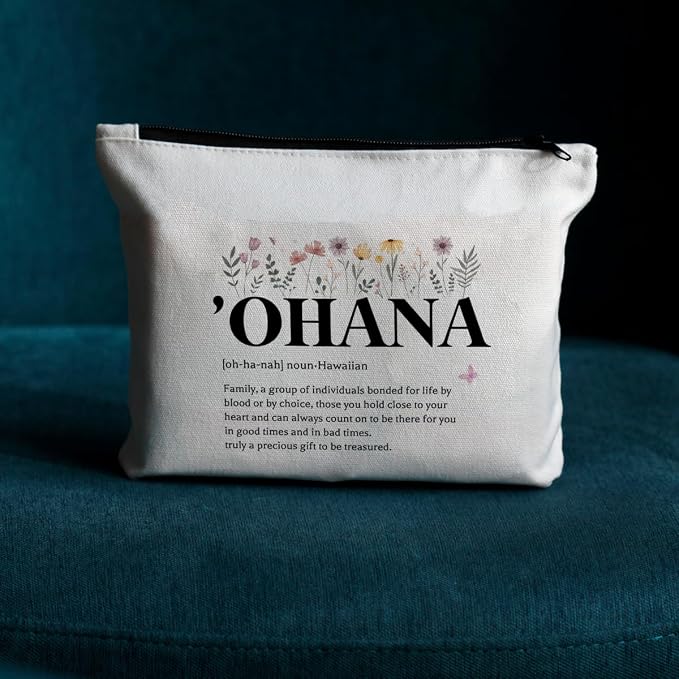 Hawaii Gifts Makeup Bag, Oloha Hawaiian Souvenirs Gift Cosmetic Bag | Summer Vacation Zipper Organizer Pouch, Appreciation Christmas Birthday Gifts for Women Mom Aunt Sister Grandma Makeup Pouch