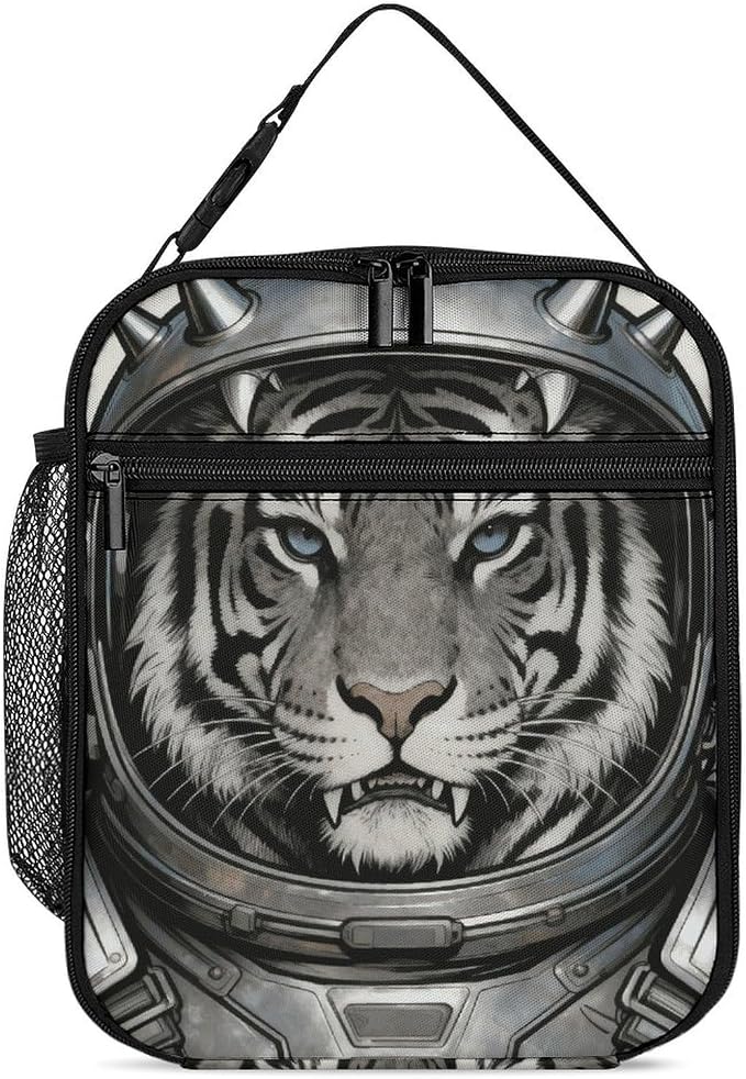 Colored Astro Pet Lunch Box Insulated Small Durable Handbag | Portable Organizer Lunch Bag Reusable Large Capacity Lunch Tote Bags with Mutiple Pockets for Work Office Travel Picnic
